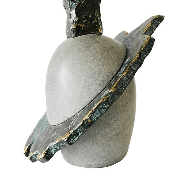 Image 1 of Vintage André Paor bronze sculpture bronze L'amour de Margo 41 cm 1990s