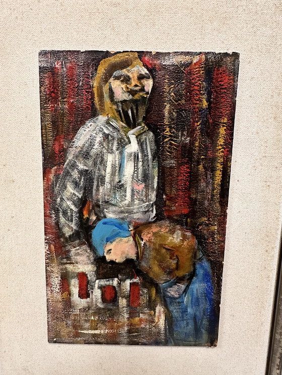 Image 1 of Exclusief Amerikaans Mid-Century Expressionisme | "Curiosity" door Therese Aria (Mercer Island, USA) | Modern Krachtig Abstract