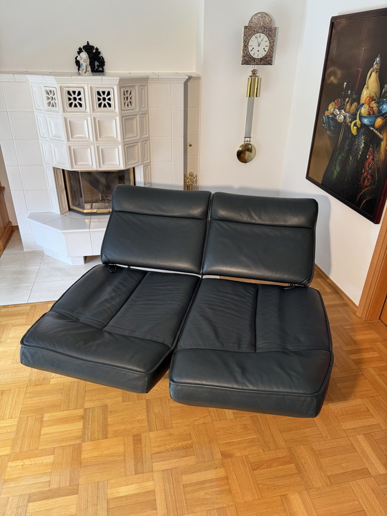 Image 1 of De Sede DS 450 Leather Two-Seater Functional Sofa Designer Leather Couch