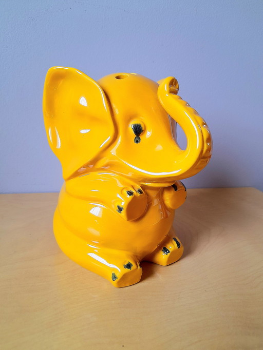 Ceramic elephant money box 1960
