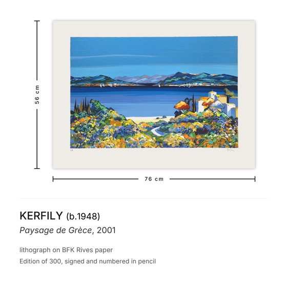 Image 1 of KERFILY Paysage de Grèce Litografía firmada 2001
