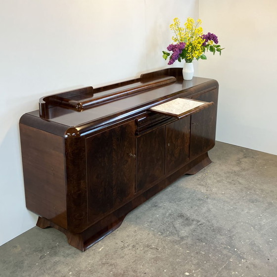 Image 1 of Art Deco buffet, walnut and burl wood, ca. 1930s