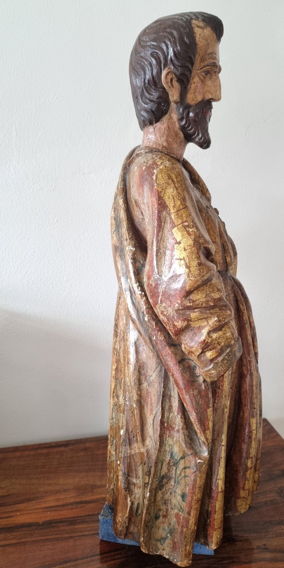 Image 1 of Estatua de madera antigua del siglo XVII/XVIII