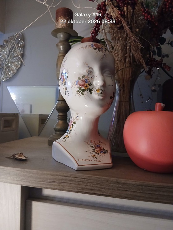 Original Christian Dior Head, Sculpture, Porcelain, Beige (photo 4 of 5)
