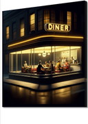 Edward Hopper----The Night Restaurant (on canvas)