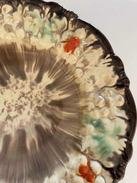 Image 1 of Bol/ Assiette Vintage en Céramique à glaçure goutte à goutte Jasba West German Style