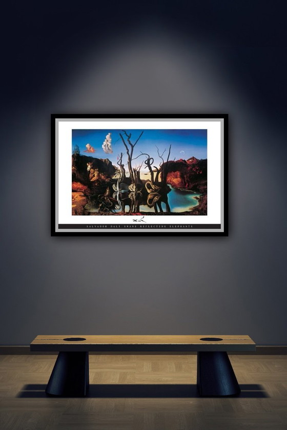 Image 1 of Salvador Dali: "Swans Reflecting Elephants, 1937". Offset Lithograph.