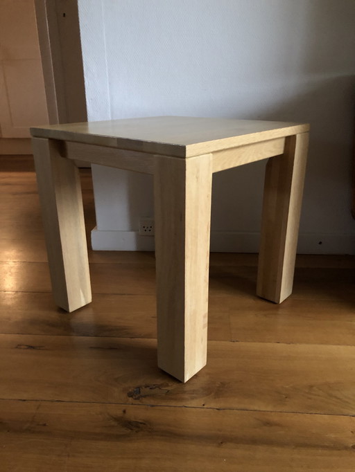 Solid Light Oak Side Table