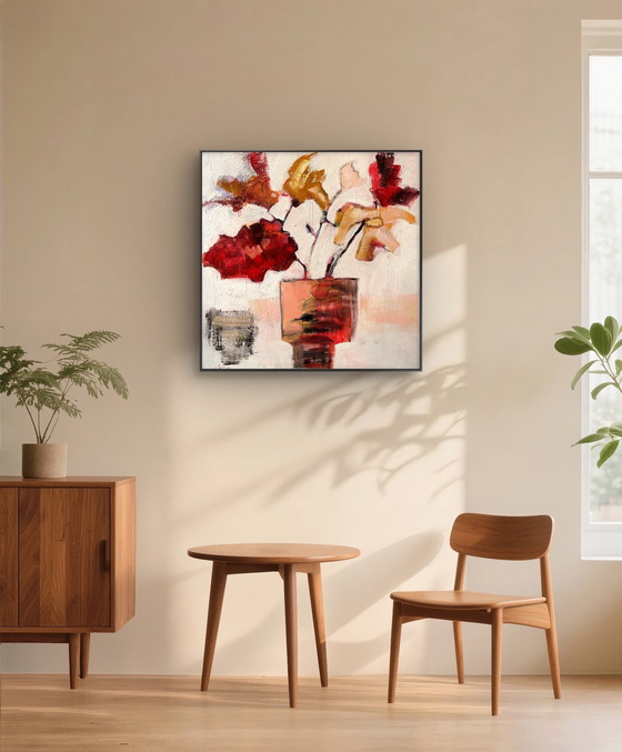 Image 1 of Abstract flowers in pot