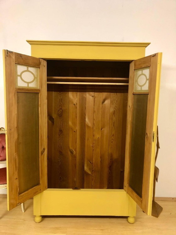Image 1 of Simple Art Nouveau cabinet, antique wardrobe, country-style cabinet circa 1910 / shabby chic.
