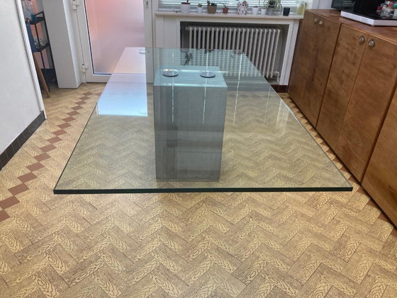 Image 1 of tavolo da pranzo in cemento e vetro di Saporiti, Italia 1960