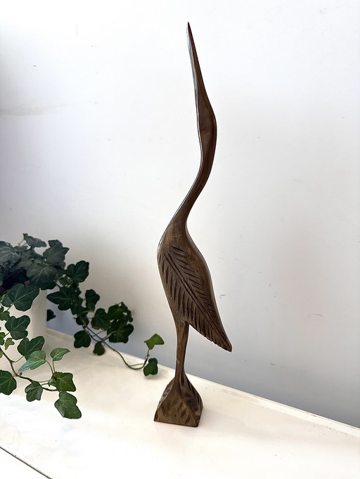 Mid - Century wooden crane