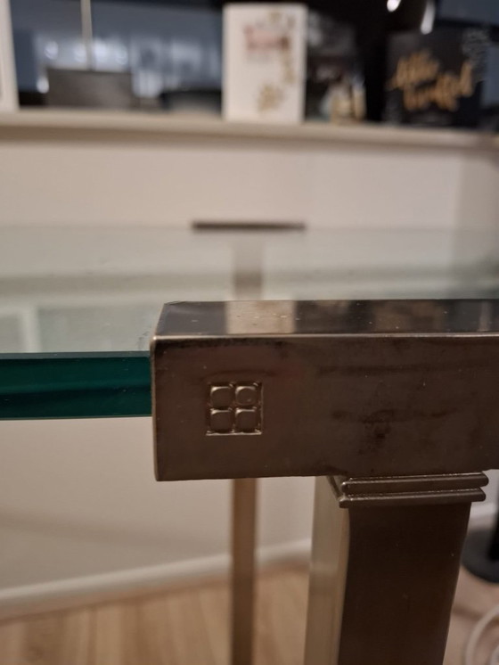 Image 1 of Console d'appoint vintage en verre par Peter Ghyczy, modèle T54