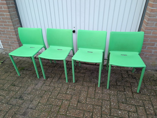 4 Design Stoelen Magis Air Chair Italy Groen Stapelbaar 🇮🇹