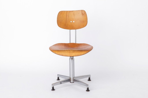 Egon Eiermann Swivel Chair for Wilde & Spieth, Bauhaus Desk Chair 1950s, German Industrial Beech Chair