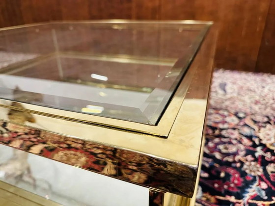 Hollywood Regency Eichholtz Harvey Salontafel, Glas, Messing (foto 14 van 14)