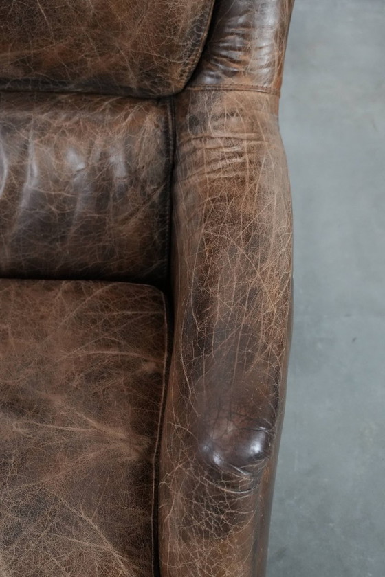 Image 1 of Vintage rundleren fauteuil met karakter en prachtige en sprekende kleuren