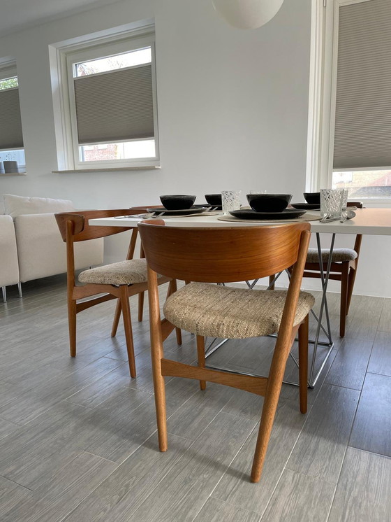 Image 1 of 4 x Helge Sibast Esstischstühle, Modellnummer 7, 1953
