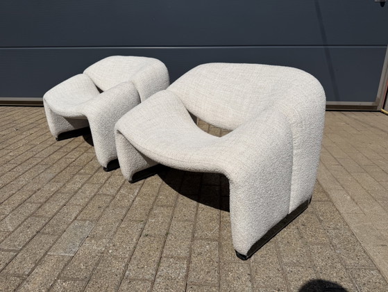 Image 1 of Artifort F598 Groovy armchairs in mint condition!! Pierre Paulin