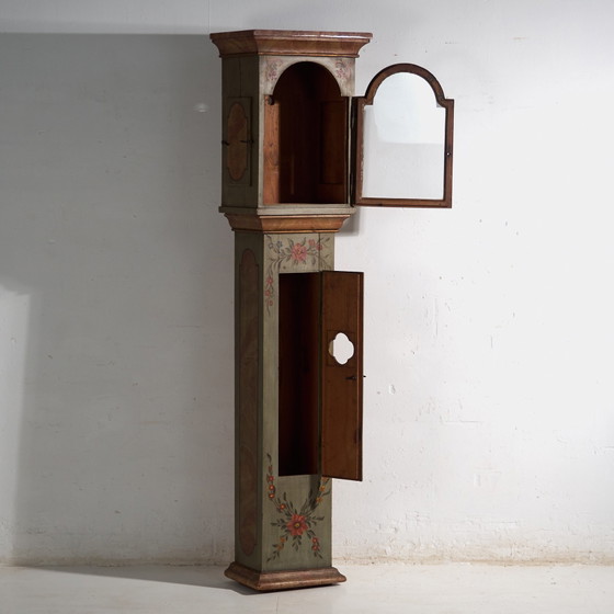 Boîtier d'horloge de parquet ancien en pin peint – Europe Centrale, circa 1850 – Pendules, Iron, Glass (photo 30 of 40)