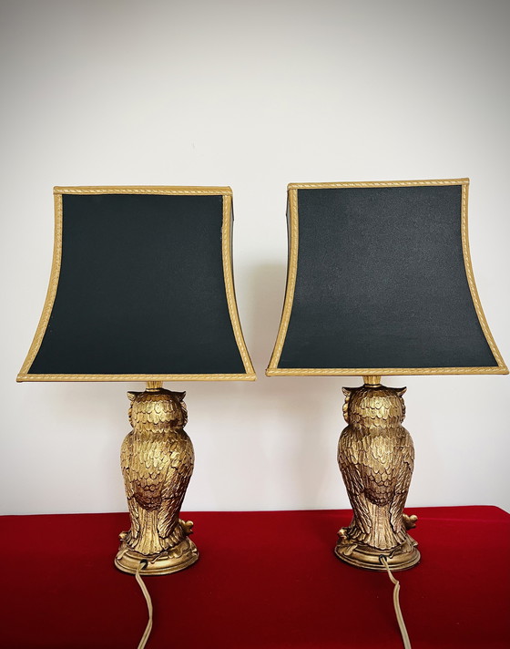 Image 1 of 2x Loevsky & Loevsky - Azienda di fusioni in metallo bianco - Gufo in bronzo