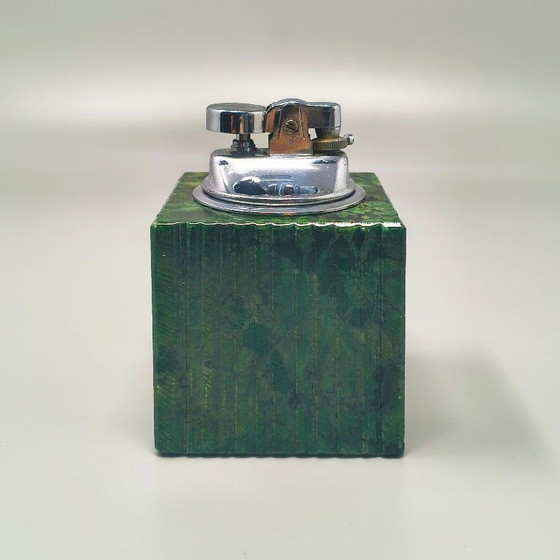 Image 1 of Ensemble à fumer vert albâtre des années 1960, par Romano Bianchi, fait main