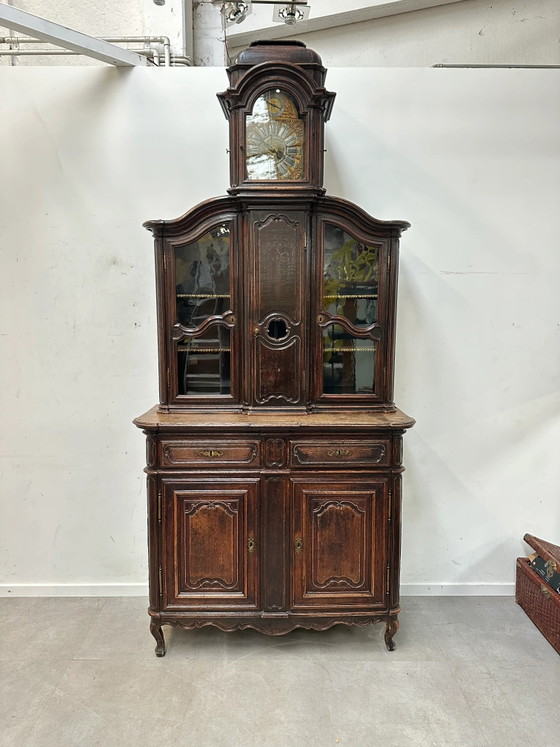 Armario francés antiguo con reloj – Vitrinas, Wood, Glass (photo 8 of 9)