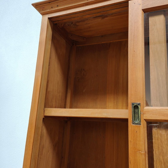 Image 1 of Vintage French country sideboard cabinet, wall cabinet kitchen cabinet Teakwood