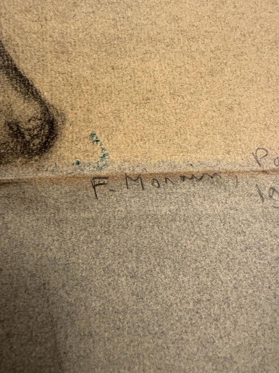Studio di nudo femminile a carboncino Art Déco (1937) – Dipinti e disegni, Carta (photo 10 of 13)