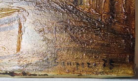 Image 1 of Silvano Samperi - "Piazza Navona" (1975) - Mixed Media on Canvas