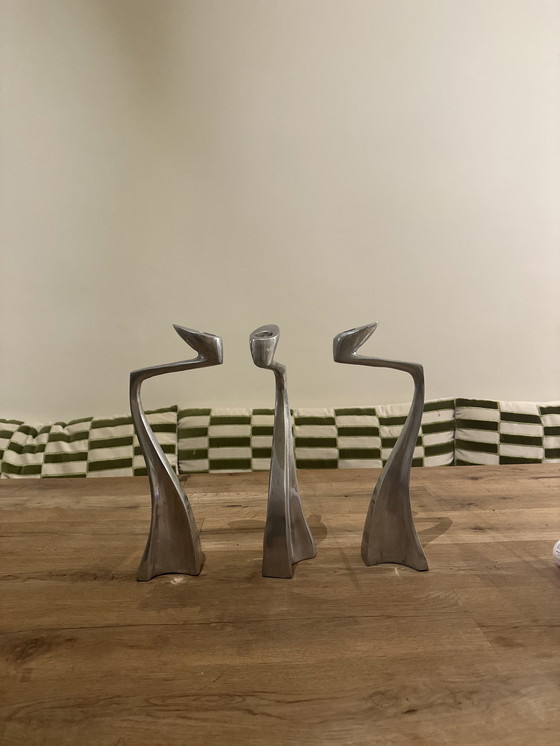 Image 1 of 3x Matthew Hilton Design Swan Kandelaren 