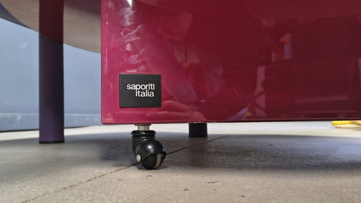 Mesa de centro giratoria Maurizio Salvato de madera de nogal para Saporiti Italia, años 80