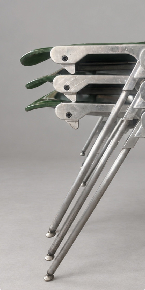 3x Vintage Agorà Chairs — Paolo Favaretto – Dining chairs, Aluminium, Metal (photo 6 of 15)