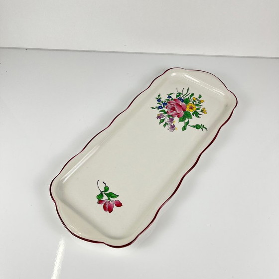 KG Lunéville taartbord, model "Straatlantaarn", roze patroon – Servies, Ceramic (photo 4 of 6)