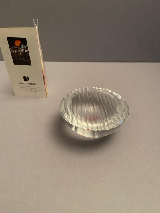 Image 1 of Fermacarte e Lente di ingrandimento di Carlo Moretti maestro vetraio di Murano