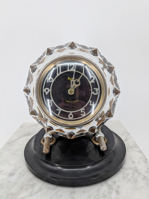 Vintage USSR Majak Desk Clock – Space Age / Art Deco Design