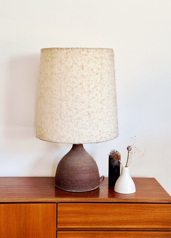 Image 1 of Vintage XL Ceramic Table Lamp Brutalist