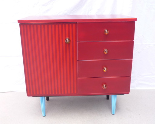 Vintage 1 Door 4 Drawer Chest