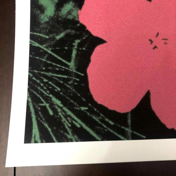 Lithografie "Poppy Flowers" uit de jaren 1990, geïnspireerd op Andy Warhol. – Litho's & Zeefdrukken, Paper (photo 4 of 11)