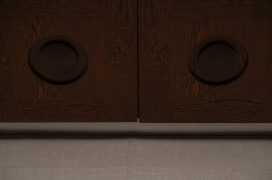 Image 1 of Brutalist cabinet in wengé - Belgium 1970s