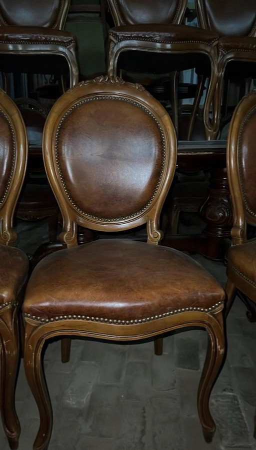 6 medaillion eetkamer stoelen