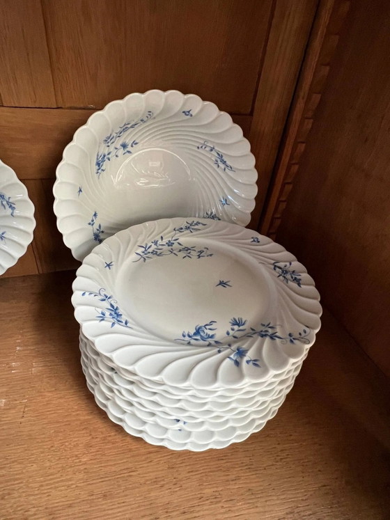 Servizio da tavola e caffè in porcellana Haviland Limoges per 12, Stoviglie, Blu (foto 3 di 11)