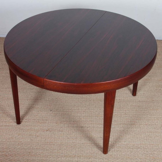 Image 1 of Table de repas ronde extensible en palissandre de Rio, 1960