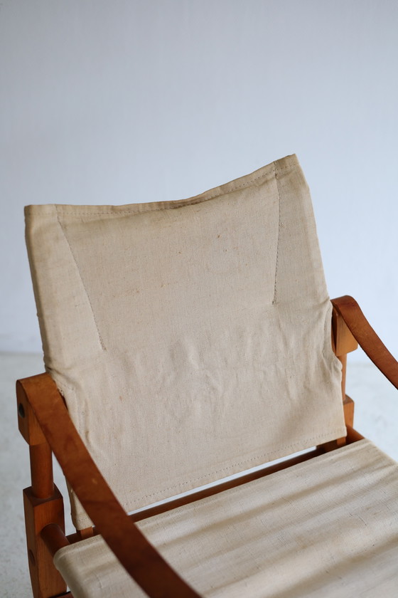 Fauteuil Safari, Design Vintage Années 50/60 – Canvas, Wood (photo 6 of 9)