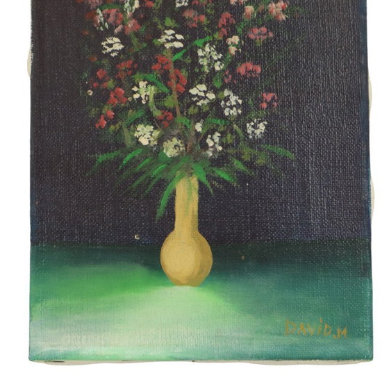 Image 1 of Small Flower Still Life Painting 1980