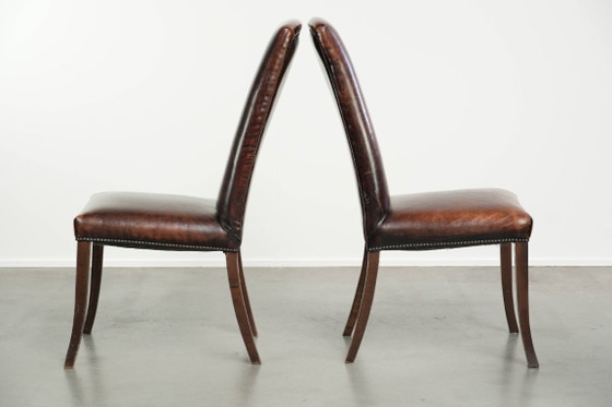 6x prachtige karaktervolle schapenleren eetkamerstoelen met de mooiste kleuren en een tijdloos design (photo 5 of 17)