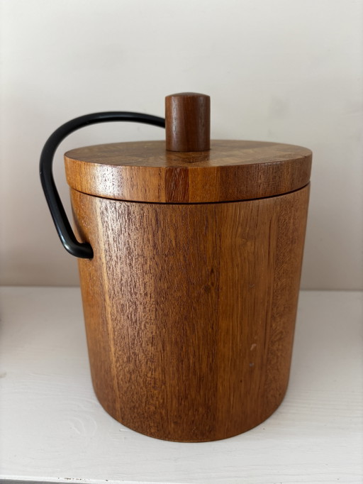 Digsmed design teak ice cube bucket