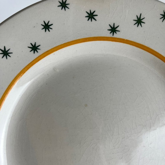 Image 1 of Set van 6 Gien dinerborden, Primefleur-design, model "Constellation", 1950
