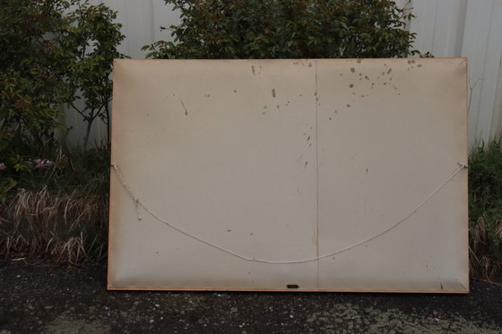 Image 1 of Large Vintage Art Deco Canvas Tapestry in the style of Jean Lurçat, 1950