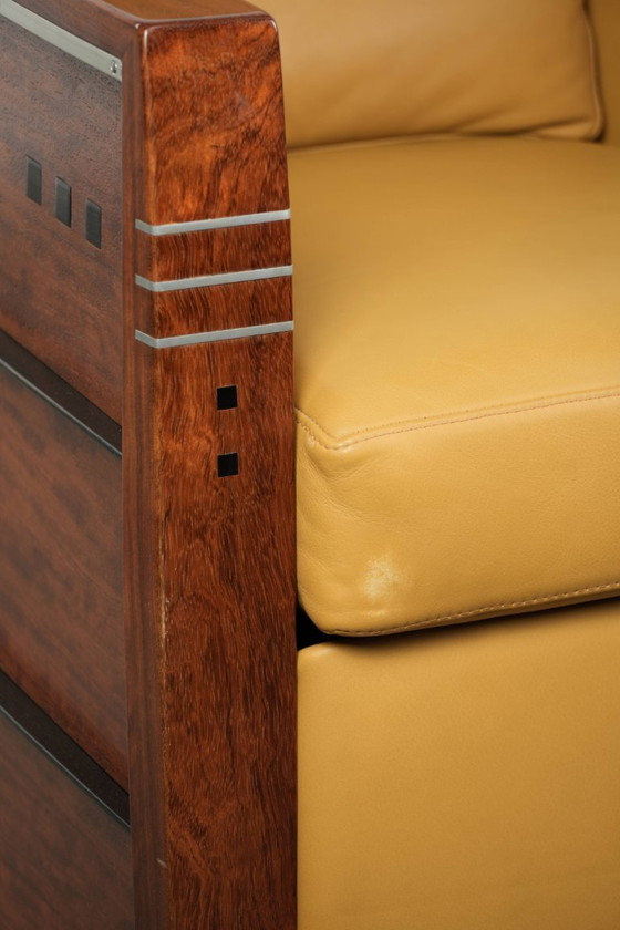 Image 1 of Fauteuil jaune de style Art déco, modèle Frank, de la série Decoforma, signé Schuitema, en bon état.